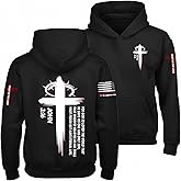 Regamor Custom Christian Hoodies for Men Women Faith Cross Jesus Hoodie Bible Religious Gifts Personalized Christmas