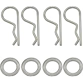 YGQ GX26085 Spring Locking Pin + 24M7044 Washer kit | Deck Pins Compatible with John Deere 100 Series D105 D110 D130 L100 L110 LA105 LA115 LA145 Riding Lawn Mower Tractor