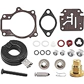 JLM MARINE 396701 Carburetor Rebuild Kit for Johnson Evinrude OMC 18-75 HP | Compatible with Johnson Evinrude 18 20 25 28 30 35 40 45 48 50 55 60 65 70 75 HP Outboard, Replaces 398729, Sierra 18-7042
