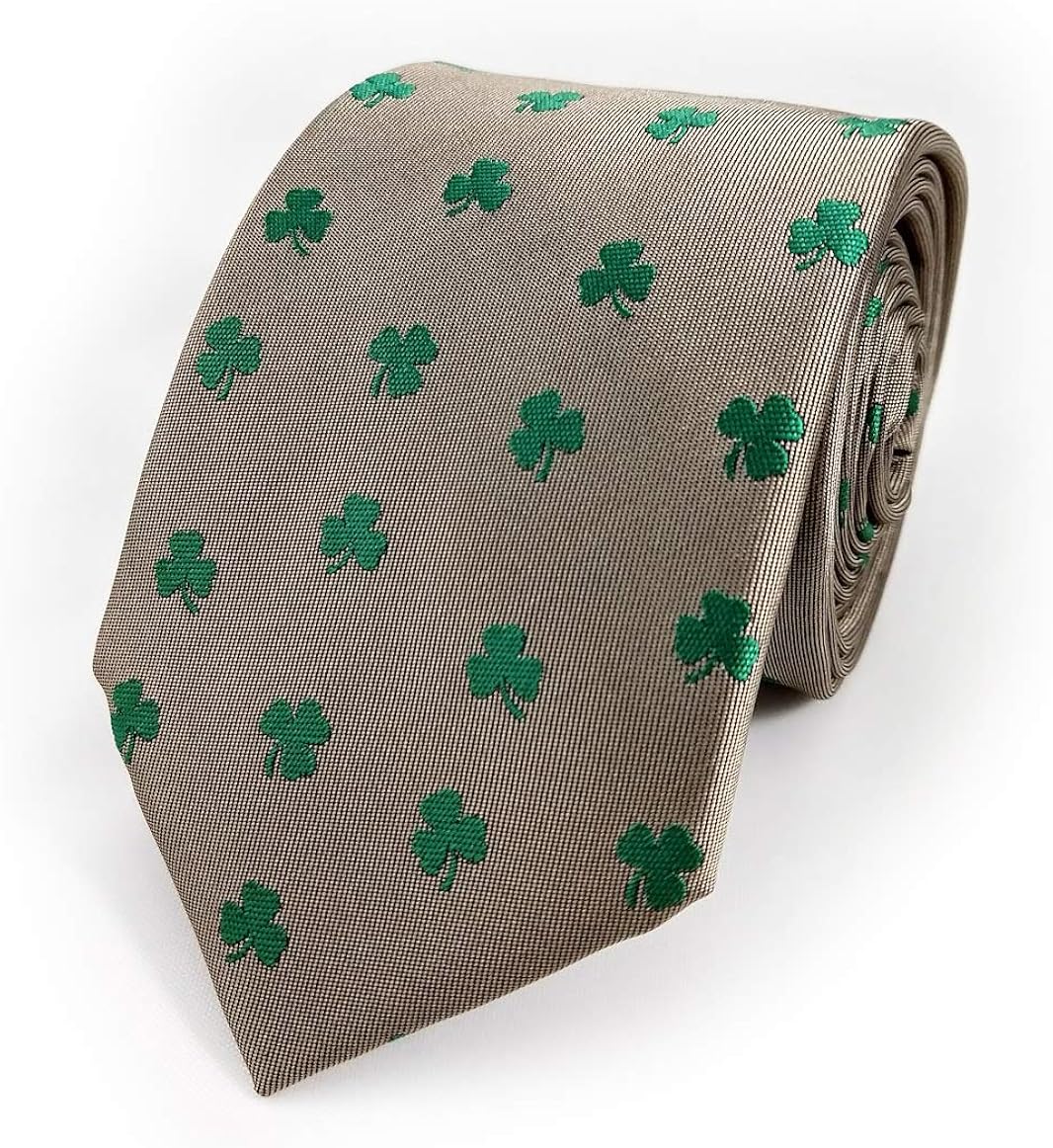 Shamrock Necktie Shamrock Tie Shamrock Neck Tie Irish