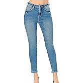 WAX JEAN Women's Butt I Love You Push-Up Classic 5-Pocket Ankle Skinny Jeans