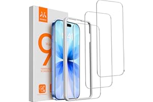 Mkeke 3 Pack Screen Protector for iPhone 17 6.3", [9H+ Tempered Glass] [Military-Grade Drop Protection][Easy Installation Frame] HD Clear, Anti-Scratch, Bubble Free