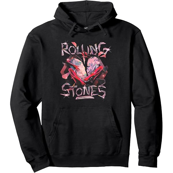 Sweatshirt Officiel Rolling Stones – Unisexe Noir, Logo Iconique, 100% Coton Authentique