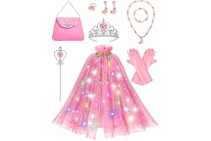 Fuzmo Princess Dress Up for Girls 3 4 5 6, Dress Up Clothes for Birthday Christmas Gift