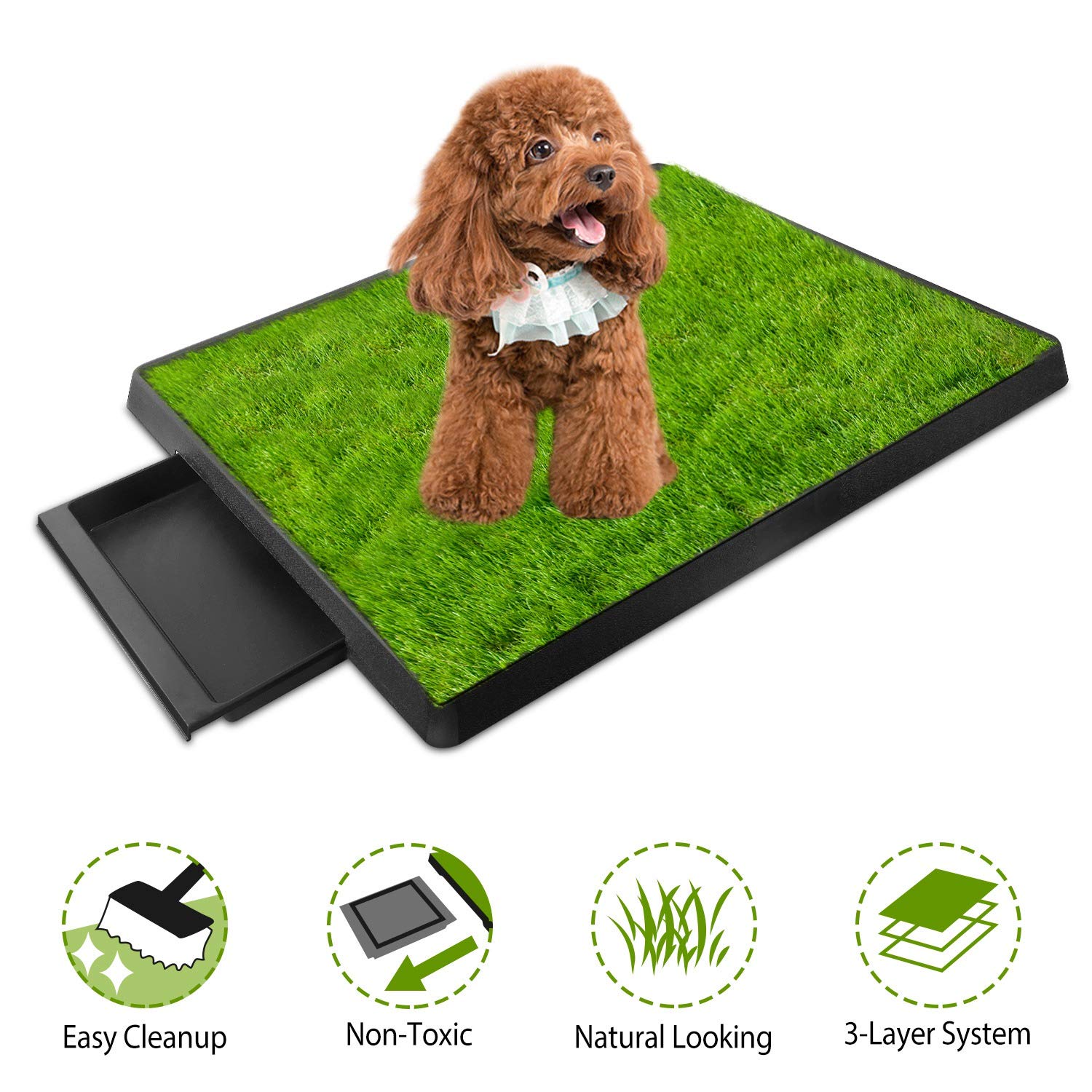 iMounTEK Grass Patch for Dogs, Artificial Grass for Dogs Potty with
