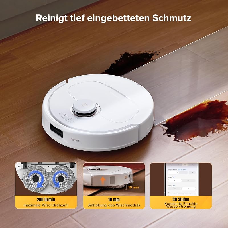Qrevo S5V Saugroboter mit Wischfunktion&Hebarem Wischmopp