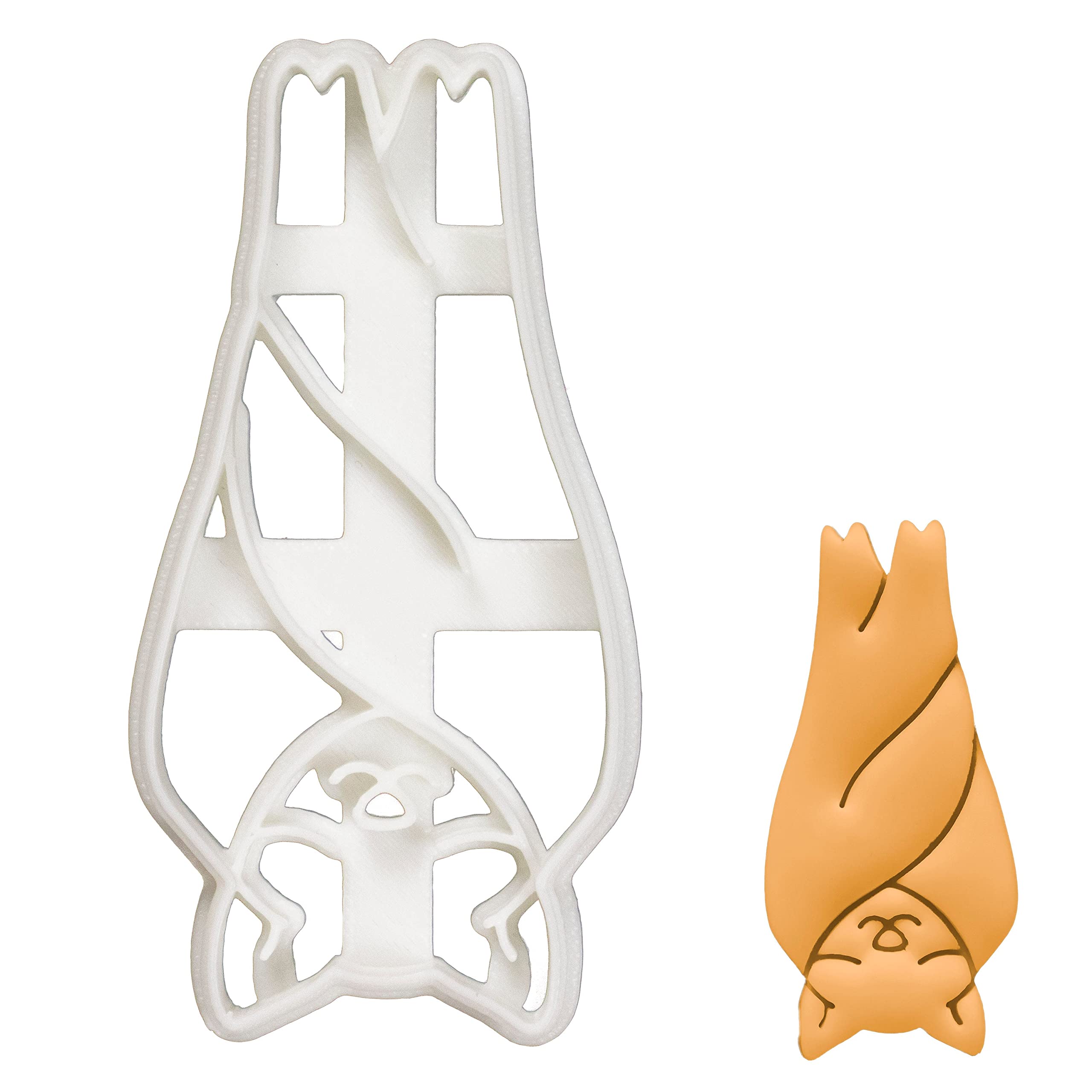 BAKERLOGY Sleeping Bat Cookie Cutter - Detailed Biscuit Cutter Design for Baking and Crafts, Ideal on Fondant, Dough, Clay