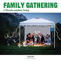 Acepic 10x10 Pop Up Canopy Tent with Sidewall,300D