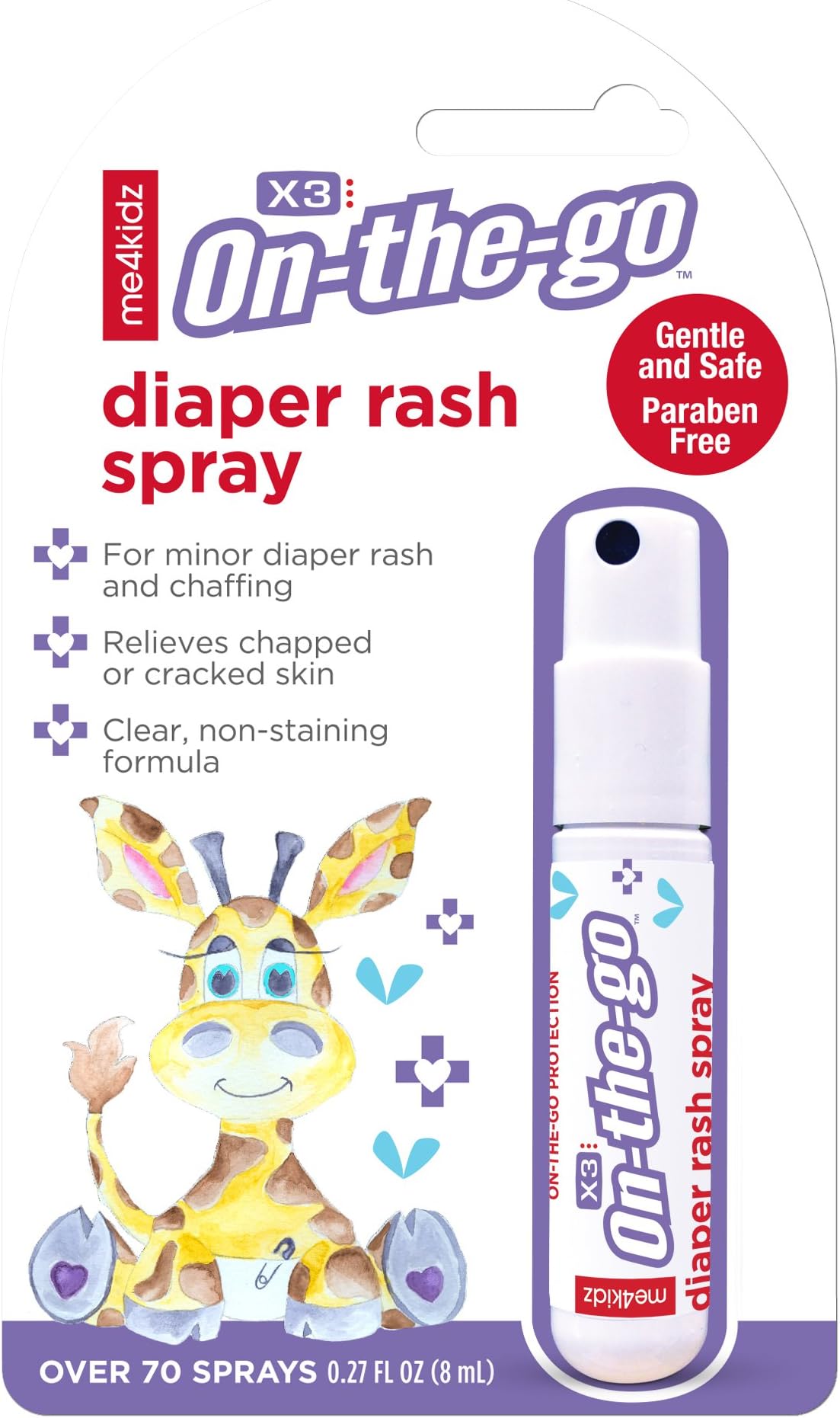 X3 Clean Me4kidz Diaper Rash Spray