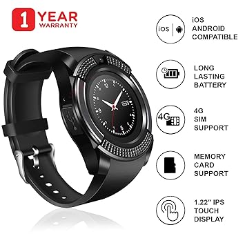v8 smart watch memory card