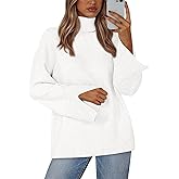KIRUNDO Fall Sweaters for Women 2025 Turtleneck Ribbed Long Sleeve Casual Loose Knit Pullover Tops Fashion Winter Clothes