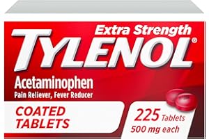 Tylenol Extra Strength Pain Reliever & Fever Reducer, Round Coated Tablets, 500 mg Acetaminophen Pain Relief Pills for Headache, Toothache & Minor Arthritis Pain, 225 ct