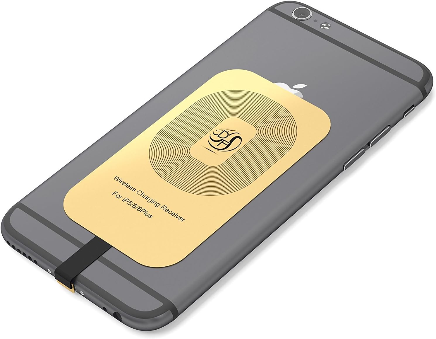 Apple Gold Receiver Compatible with iPhone 7, 7 Plus, 6, 6 Plus, 6s, 6s Plus, 5, 5s, 5c Fast Speed Wireless Qi Charger: The Piece You were Missing,This Card Works with Any Charging Pad.