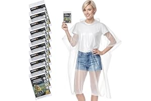 APEXUP Disposable Rain Ponchos for Adults, Emergency Rain Poncho for Camping Hiking Travelling