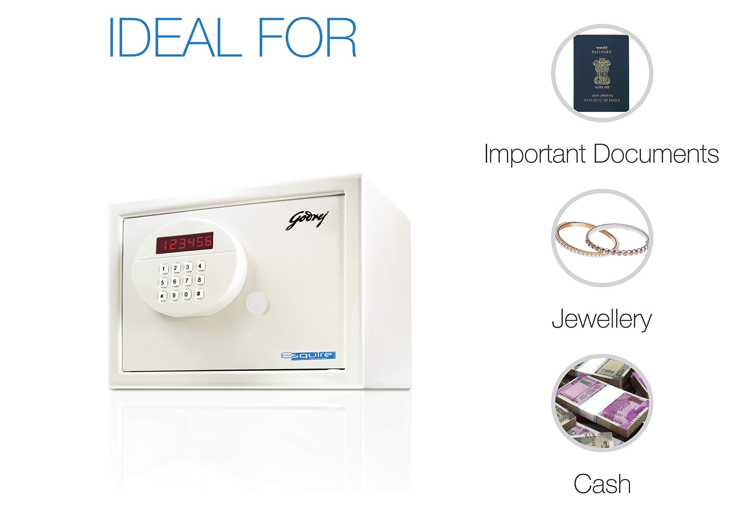 Godrej Security Solutions Esquire Electronic Safe (Ivory) Buy Online in United Arab Ermiates