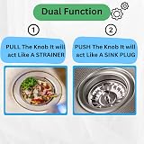 tifanso 78mm Kitchen Sink Strainer Plug Stainless Steel 2 Pack UK Sinks view 7
