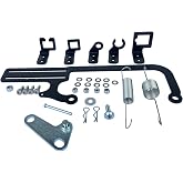 YzusGomumu 304-147 Cable Mount Kit Carburetor Throttle Cable Bracket | Carburetor Throttle Cable Mount Bracket, Steel, Black, Adjustable for Automatic Transmission TV Cables for GM 700R4 Transfer