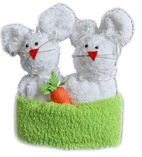 Hk Kleinmann Frottier Geschenk Set Origami Gästetuch Handtuch Waschhandschuh Motivarthasenpaar