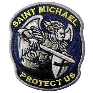 Heiliger Michael Beschütze uns Modernes Militär Moral Taktisch Flicken Bestickter Aufnäher mit Klettverschluss
