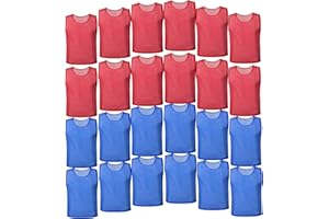 BGHTYYP 24 Pack Nylon Mesh Soccer Scrimmage Team Practice Vests Pinnies Basketball Jerseys Train Vest Adult Sport Football