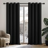 Deconovo Blackout Curtains 52 x 63 Inches Thermal Insulated Eyelet Pair