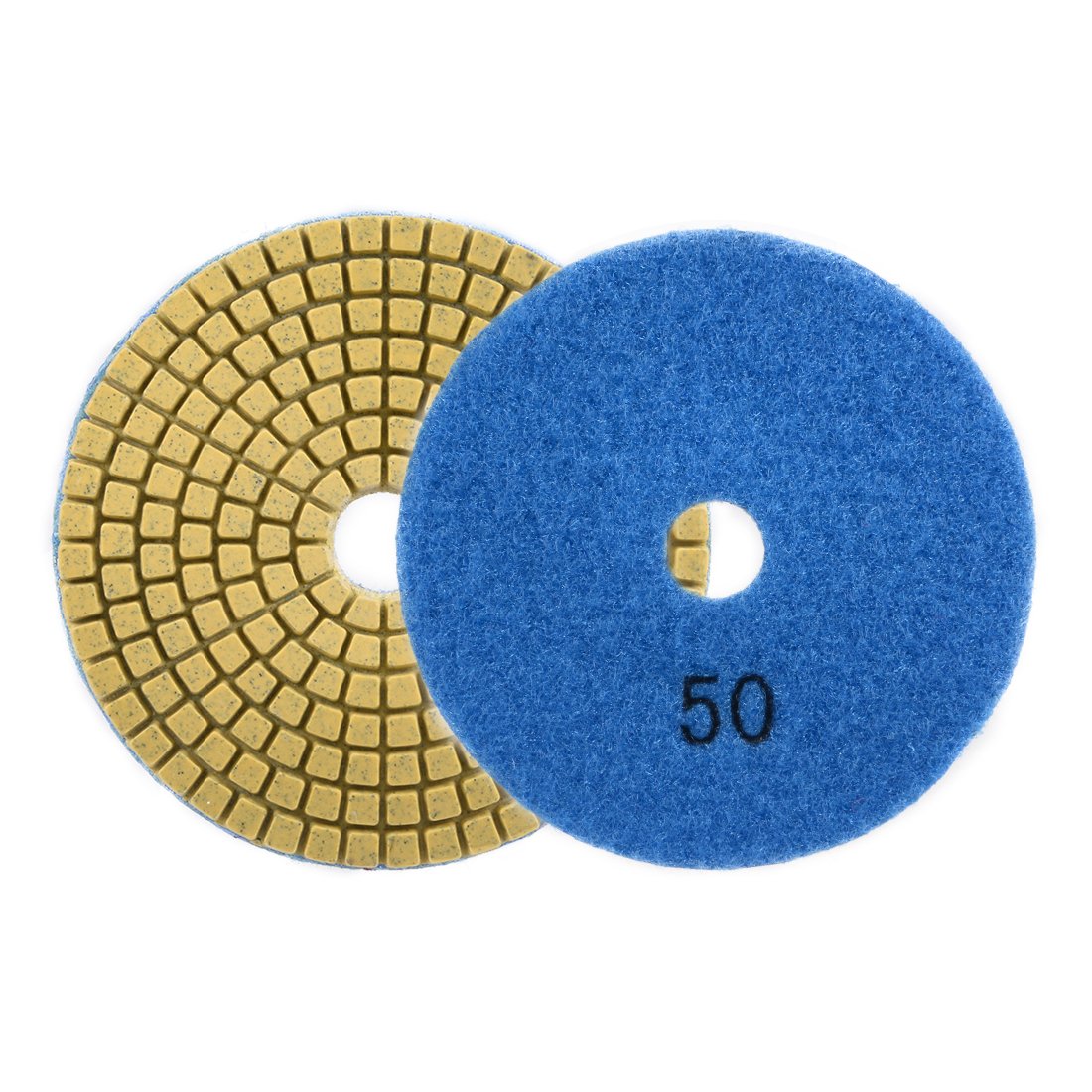 Sourcingmap Diamond Polishing Sanding Grinding Pads Discs 4 Inch Grit 50 2 Pcs for Granite Concrete Stone Marble