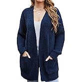 Snuggle Sac Cardigan Sweaters for Women with Pocket Trendy Casual Long Sleeve Tops Open Front Fall Winter Coats