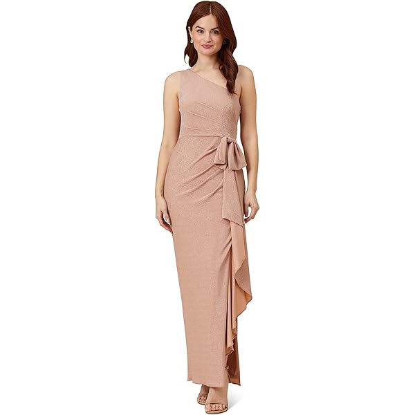 bridesmaid dress styles for all body types Stretch Satin One Shoulder Sleeveless Bridesmaid Dress| Plus Size main image 0