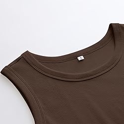 ANRABESS Womens Sleeveless High Neck Tank Tops
