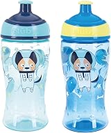 Nuby Super Slurp Water Bottle 360ml No Spill 18m+ Beaker Pack of 2