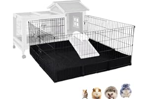 Bunny Playpen Indoor & Outdoor, Rabbit Playpen with Waterproof Liner, Extension Guinea Pig Cages for Small Animals (Playpen O