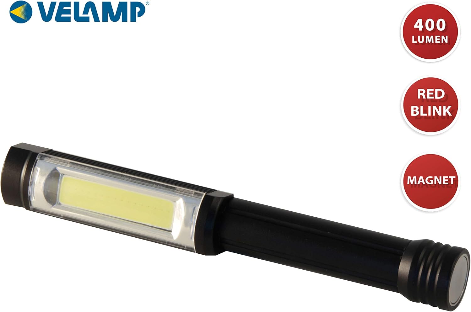 Big Daddy: 3W COB Aluminum Torch + red Flash. Hyper Powerful Magnet, Black - Image 3