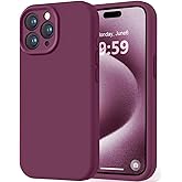 LOVE 3000 Designed for iPhone 15 Pro Max Case, Premium Silicone with [Soft Anti-Scratch Microfiber Lining] Shockproof Protective Phone Case for Men Women Girls 6.7", WineRed