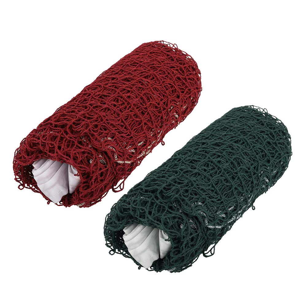 2 Colors Portable Badminton Mesh Net for Outdoor Sports Entertainment Training (Red)