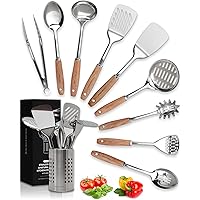 Home Hero Stainless Steel Kitchen Utensils Set - Nonstick Stainless Steel Cooking Utensils Set - Heat Resistant Kitchen Essen