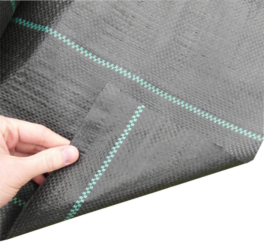 Yuzet 1m x 100m Black 100gsm Heavy Duty Weed Control Fabric, Ground cover Membrane - Image 4
