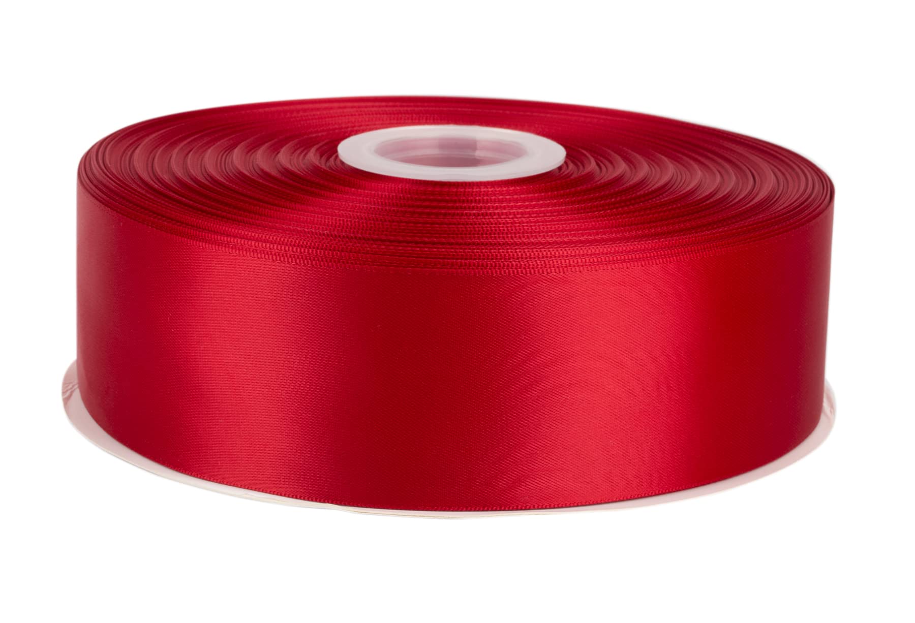 Fondersy 91 Meters Scarlet Double Faced Satin Ribbon - 50mm Width for Wedding, Gift Wrapping, Floral Arrangement and Crafts