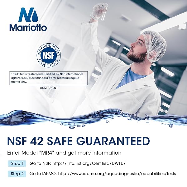 MARRIOTTO MRW4 REFRIGERATOR WATER FILTER COMPATIBLE WITH EDR3RXD1, 4396841, 4396710, FILTER 3, 46-9083,46-9030, 9030, 9083 REFRIGERATOR WATER FILTER | 2 PACK