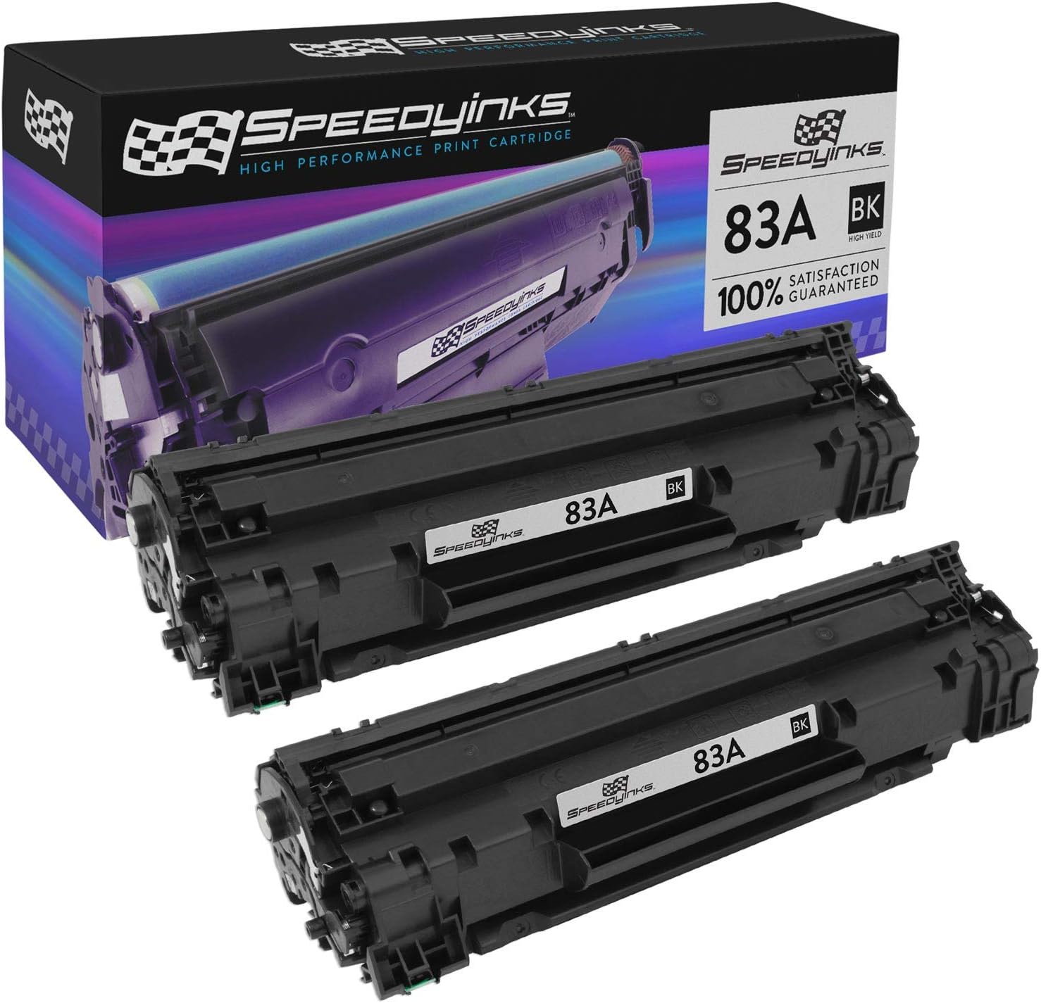 Speedy Inks Compatible Toner Cartridge Replacement for HP 83A CF283A (Black, 2-Pack)