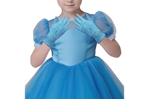 Eeuwigegelofte Short Satin Princess Gloves Little Girls Fancy Stretch Satin Dress Gloves for Birthday Wedding Costume Party