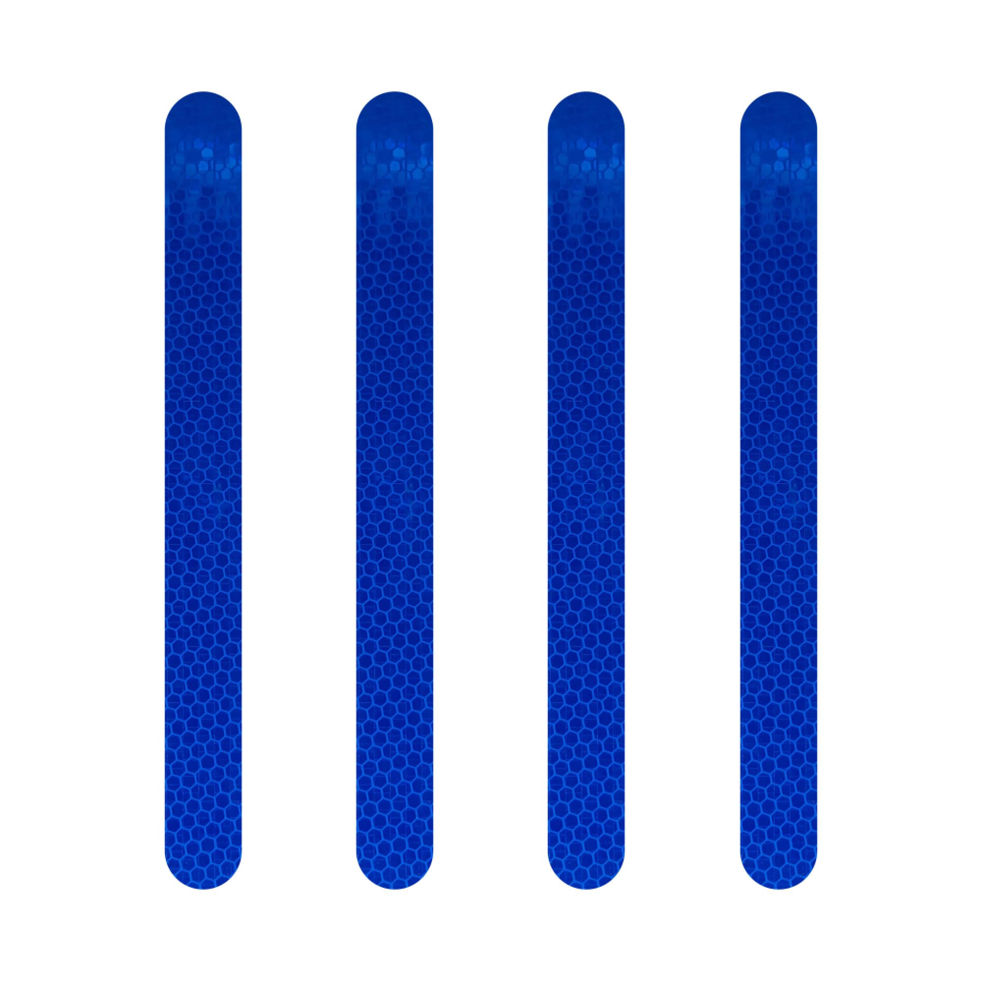 4R Quattroerre.it Diamond Refractive Bands for Bicycle, Blue, Set of 4