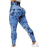 QOQ Womens High Waisted Seamless Workout Leggings Butt Lifting Gym Yoga Pants Booty Scrunch Vital Tummy Control Ruched Tights