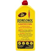 Ronson Lighter Fuel 8 fl oz &ndash; Lighter Fluid Refill for Wick Lighters, Clean-Burning Fuel for Refillable Lighters, Outdoor, Camping &amp; Everyday Use, Precision Pour Spout