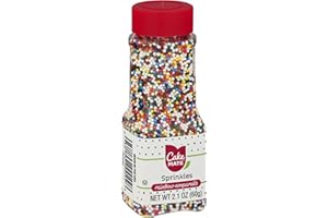 Cake Mate Nonpareils Sprinkles – Edible Colorful Nonpareils Sprinkles for Cupcakes, Cakes, Cookies & Desserts – Perfect for Cake Decorating, Birthday Parties, and Holiday Treats (2.1 oz.)