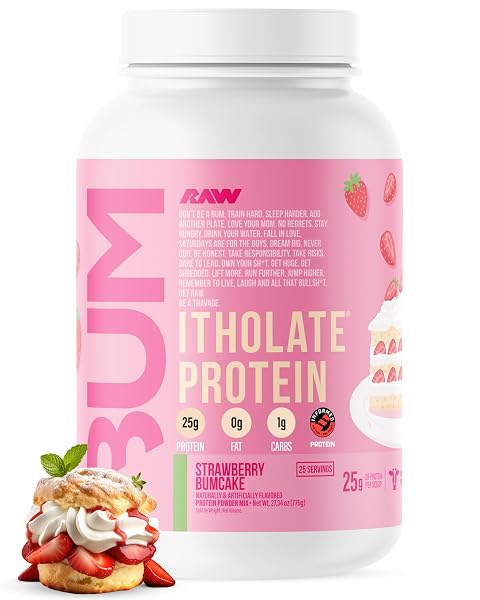 RAW WHEY ISOLATE PROTEIN POWDER, STRAWBERRY BUMCAKE (CBUM ITHOLATE PROTEIN) – 100% GRASS-FED SPORTS NUTRITION POWDER FOR MUSCLE GROWTH & RECOVERY – LOW-FAT, LOW CARB, NATURALLY FLAVORED – 25 SERVINGS