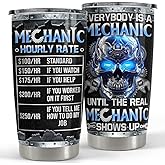 SANDJEST Mechanic Gifts, 20oz Stainless Steel Insulated Tumbler - Coffee Travel Mug Gifts for Mechanics, Birthday, Christmas