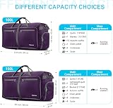Gonex 150L Large Foldable Duffle Bag with Shoes Compartment Purple view 4