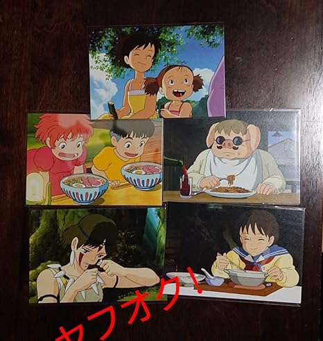 Amazon 廃盤 ジブリ 三鷹の森ジブリ美術館イベント 限定販売 ポストカード 食べ物シリーズ 宮崎駿 トトロ ポニョ 紅の豚 もののけ姫 ポストカード 絵柄付はがき 文房具 オフィス用品
