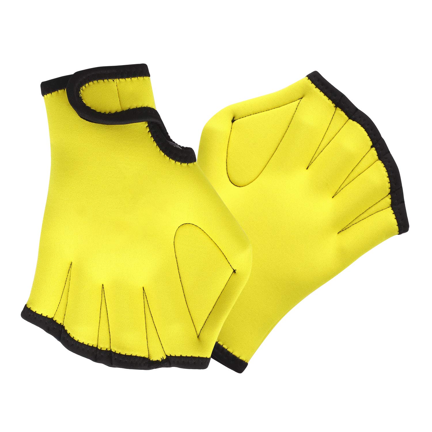 Aquatic Gloves Webbed Diving Gloves Neoprene Wetsuit Gloves Anti-Slip Thermal Swim Gloves with Wrist Strap Quick Dry Scuba Diving Gloves for Men Women Snorkeling Swimming Surfing Sailing Kayaking