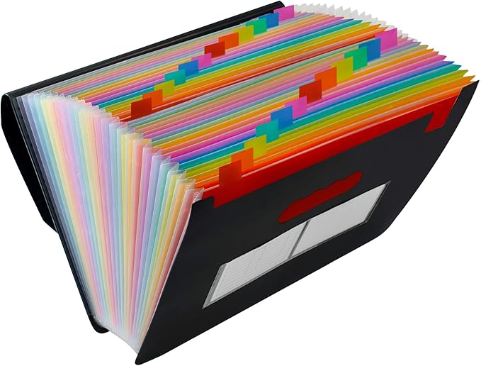 TRIXES Expanding File Organiser 25 Compartment File Storage for